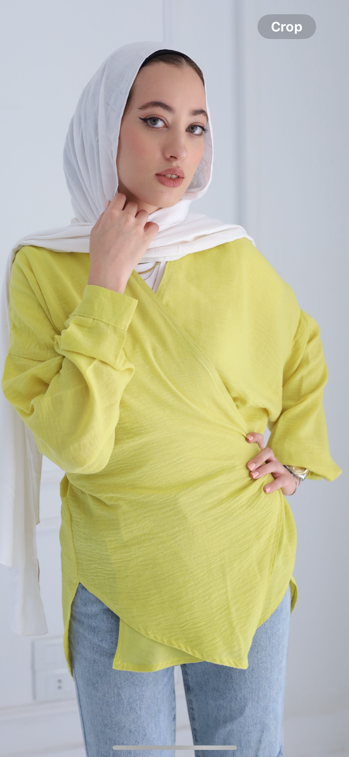 Yellow Luma linen blouse