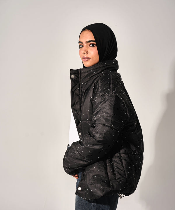 Studded waterproof jacket