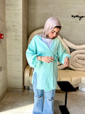 Linen Baby Blue Blouse
