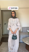 Linen set beige