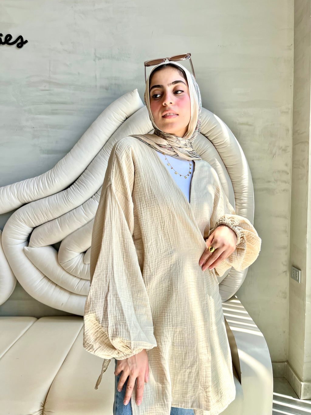 Wrapped Linen Blouse