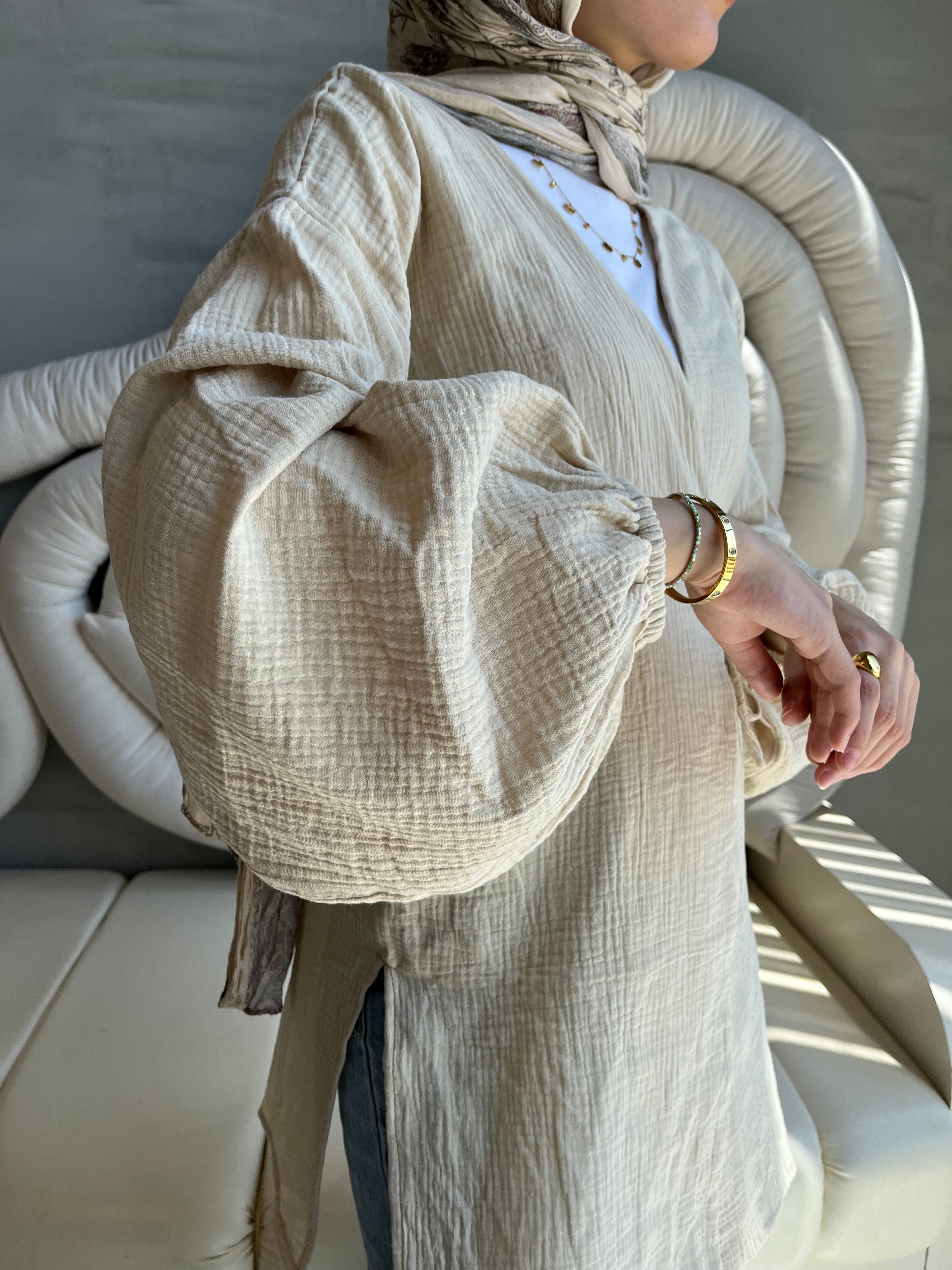 Wrapped Linen Blouse