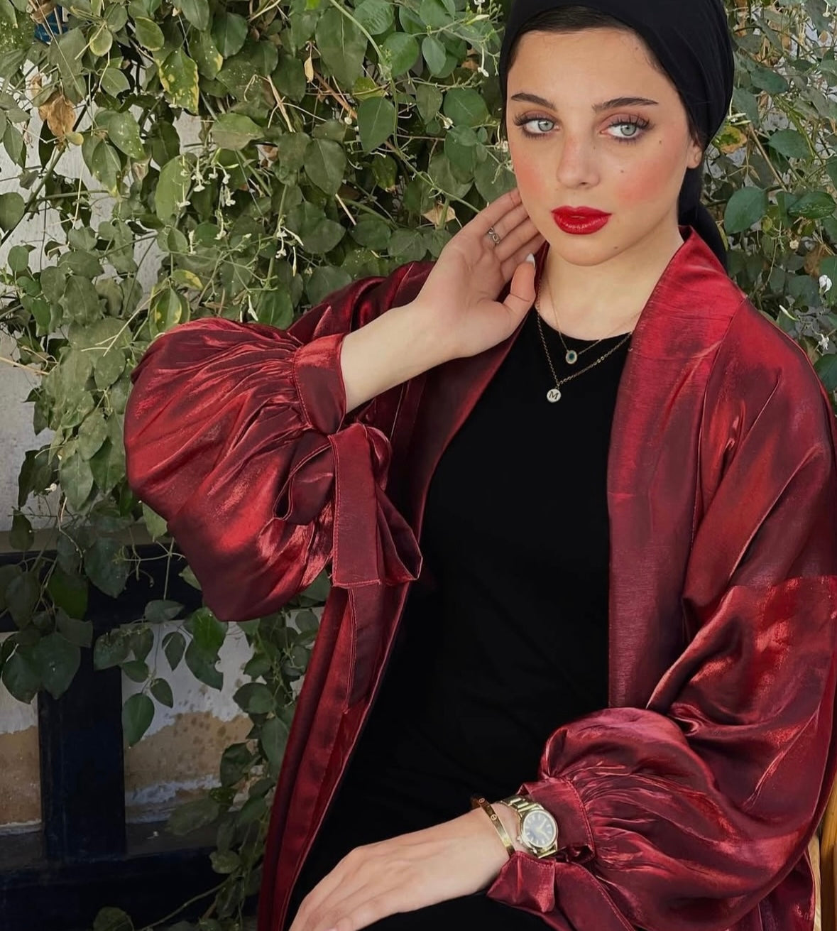 Wine cardigan