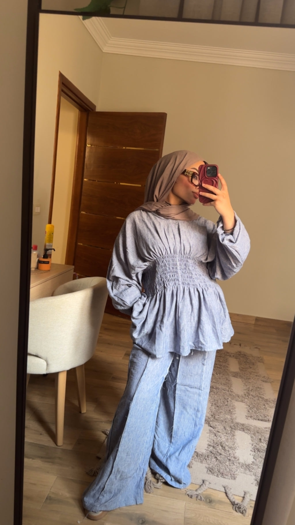Linen set babyblue