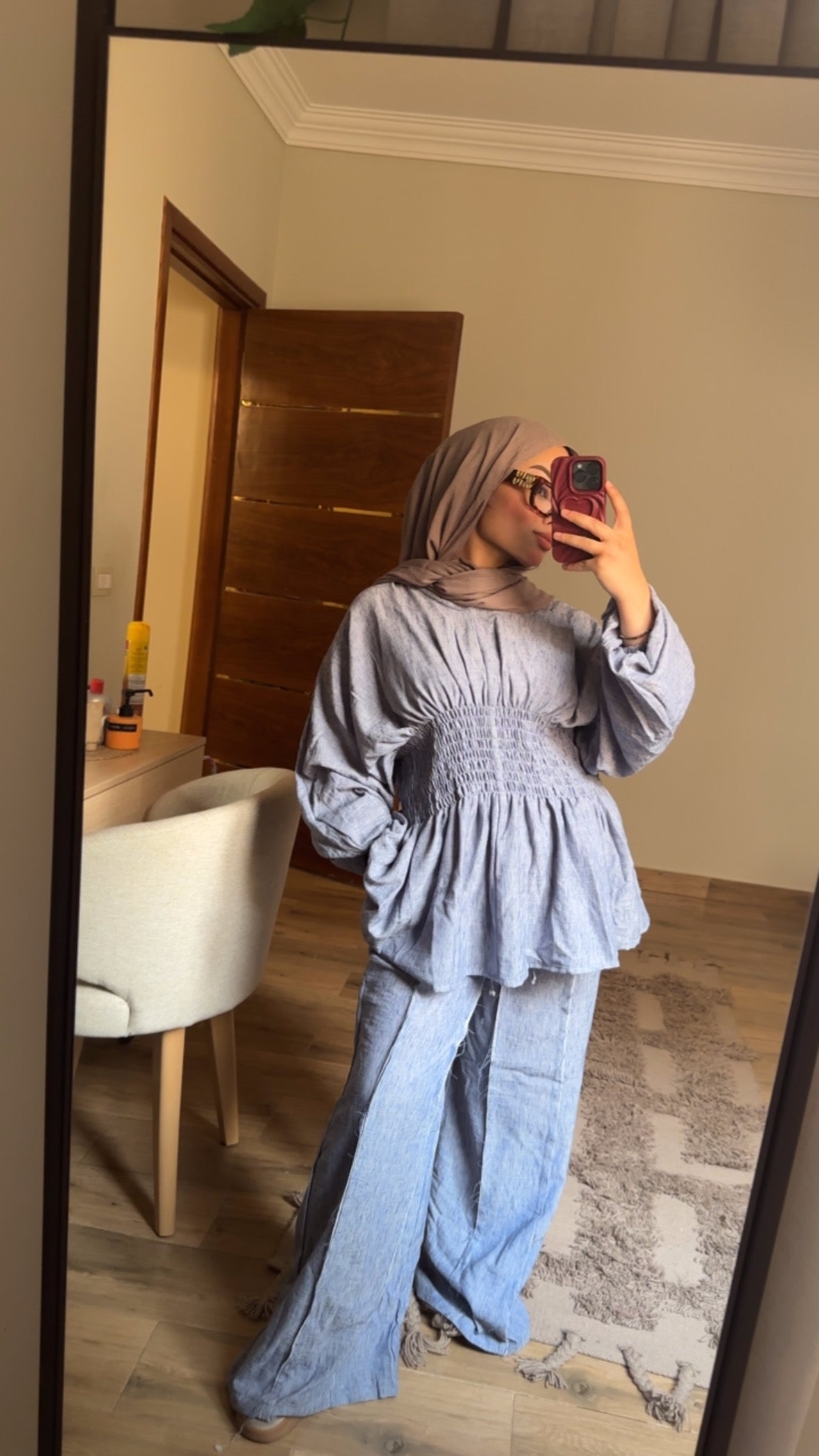 Linen set babyblue