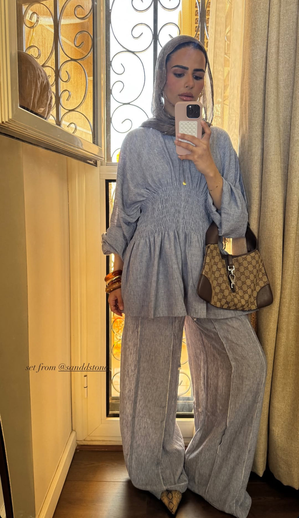 Linen set babyblue