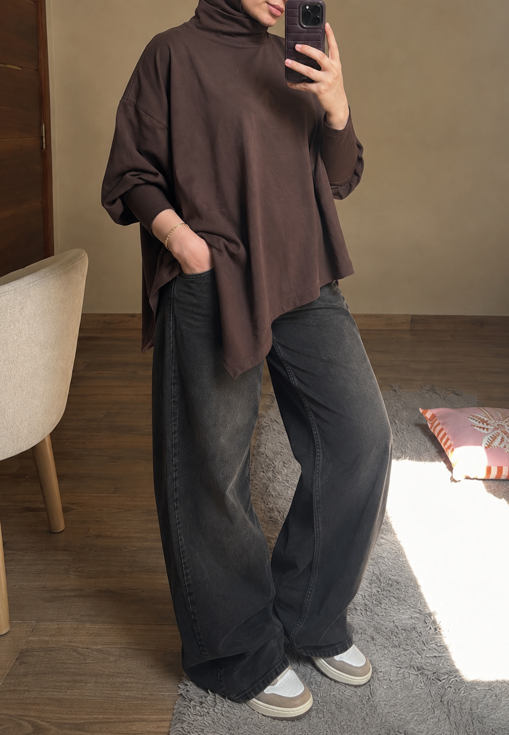 Fluffy cotton blouse