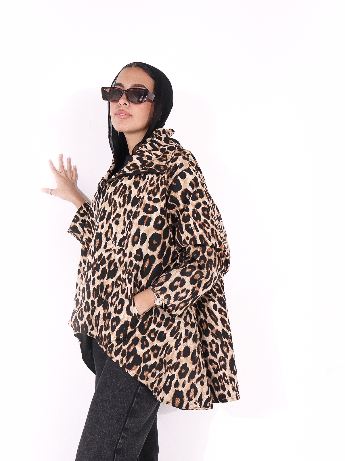 Leopard waterproof jacket