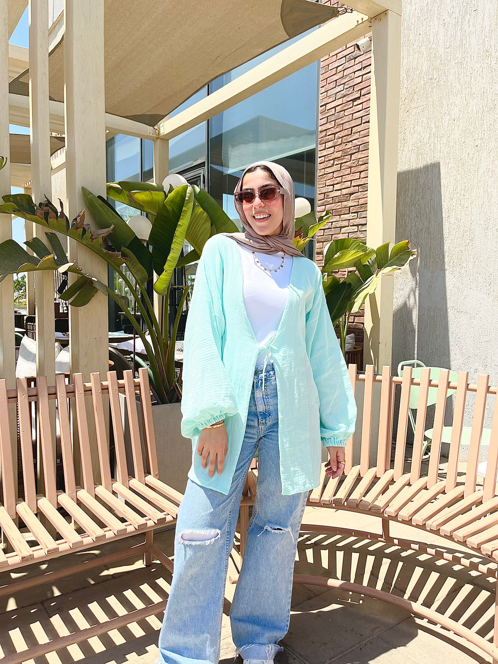 Linen Baby Blue Blouse