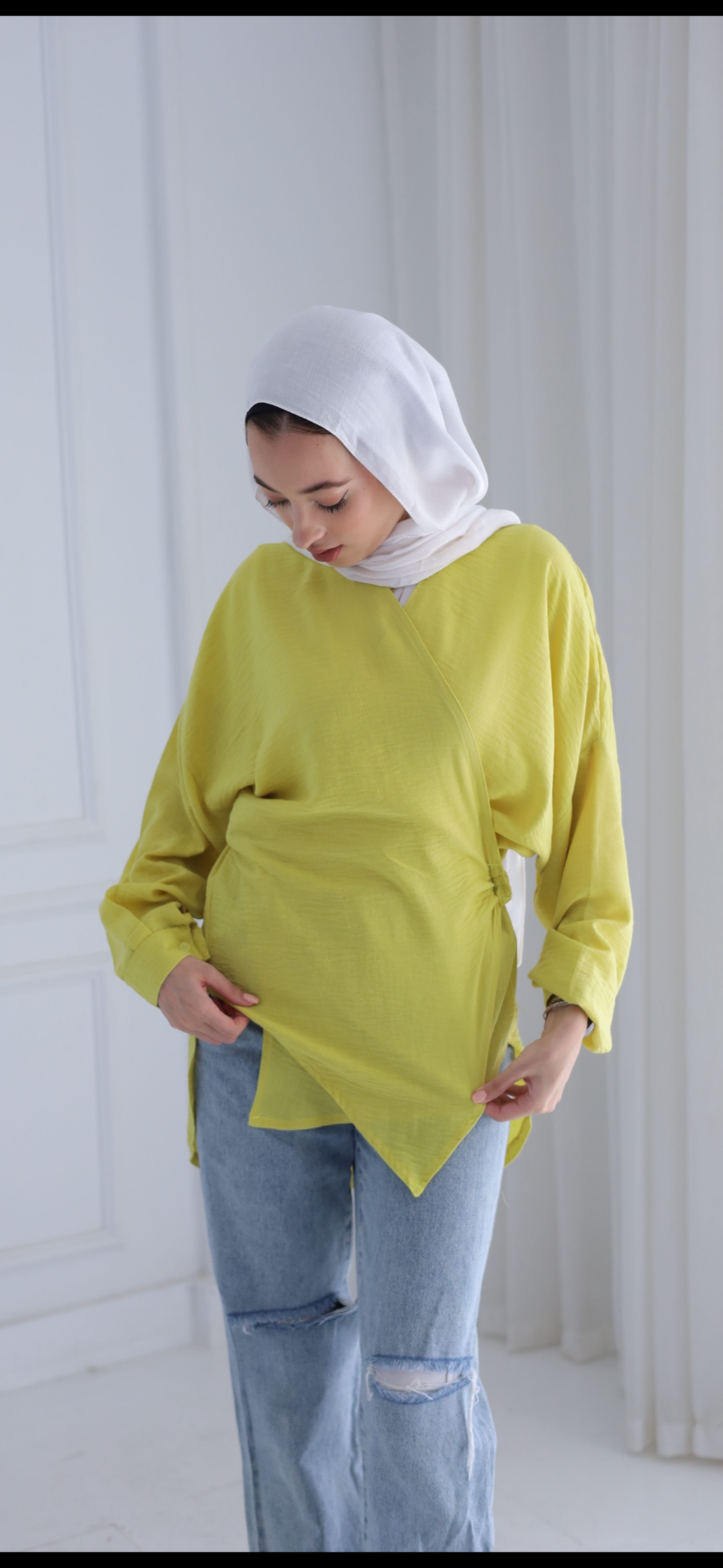 Yellow Luma Linen Blouse