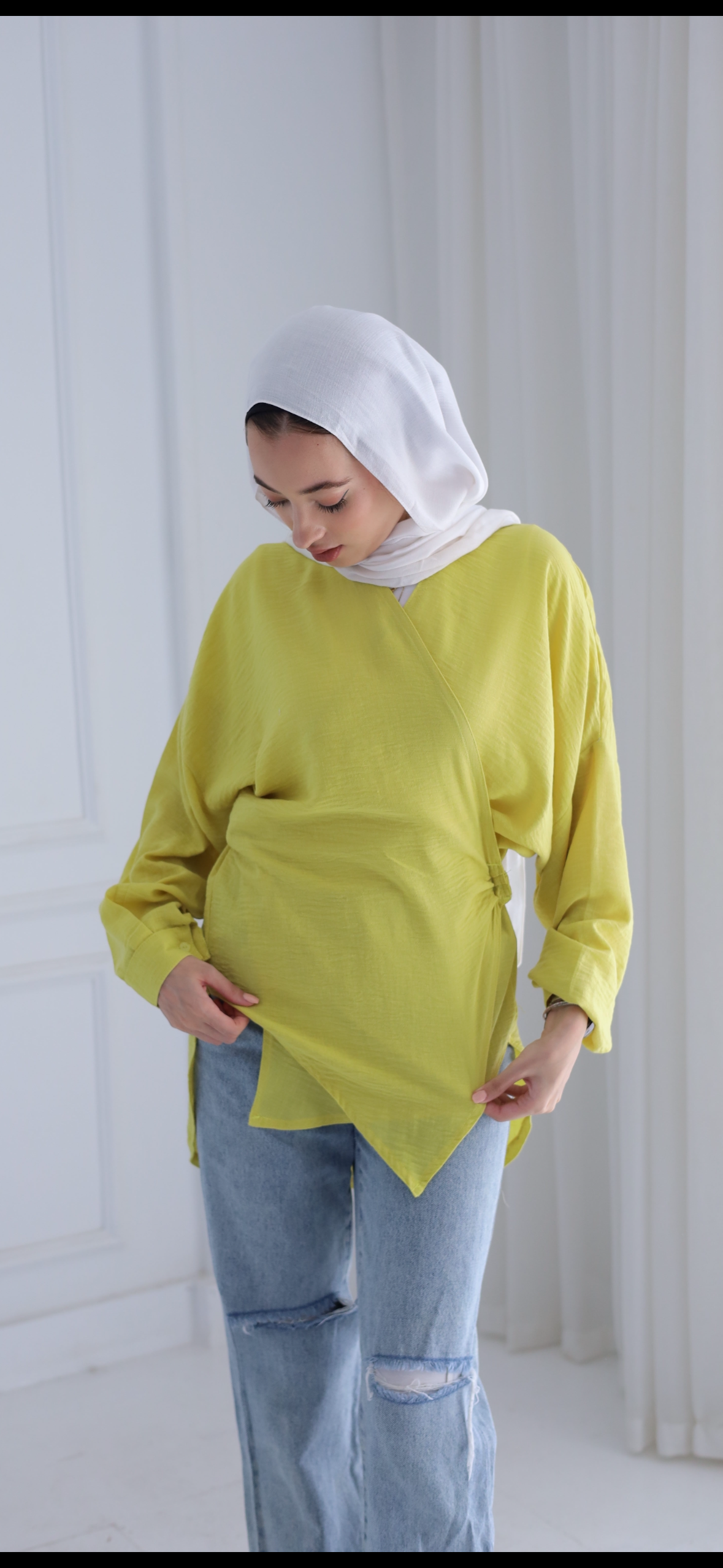 Yellow Luma Linen Blouse