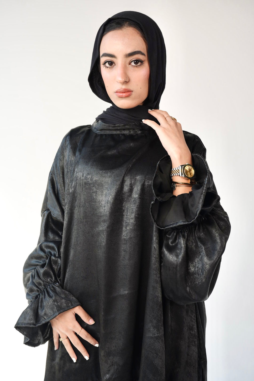 Black Shiny Blouse