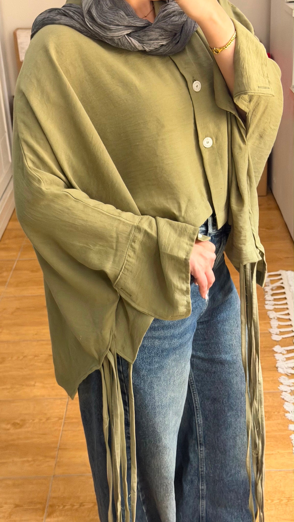 Sienna Linen Blouse olive
