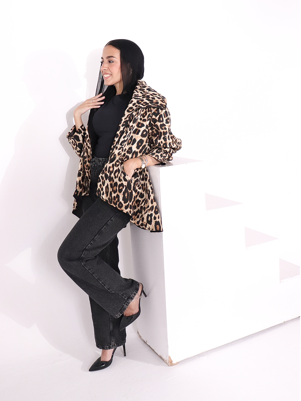 Leopard waterproof jacket