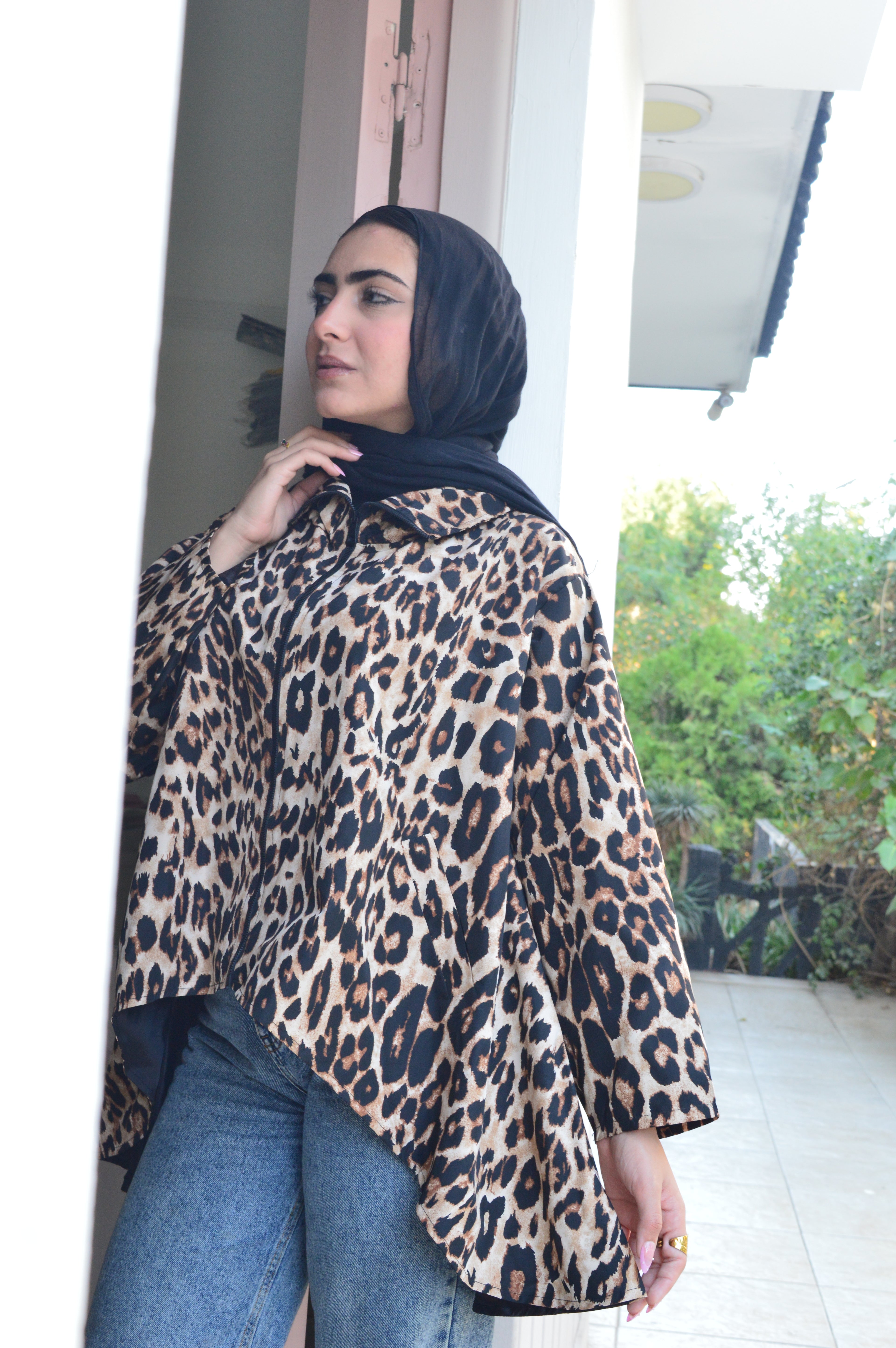 Leopard waterproof jacket