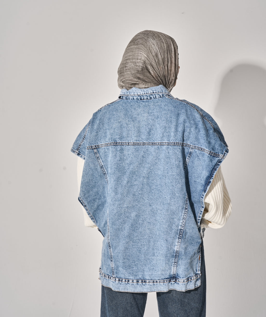 Denim vest jacket