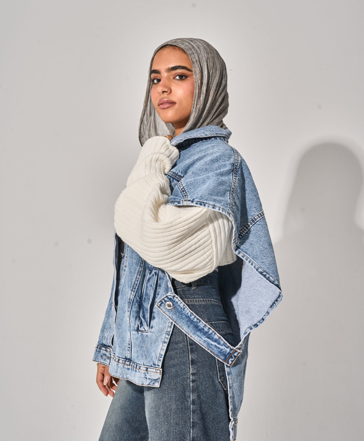 Denim vest jacket