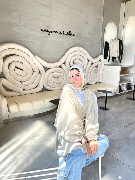 wrapped linen blouse