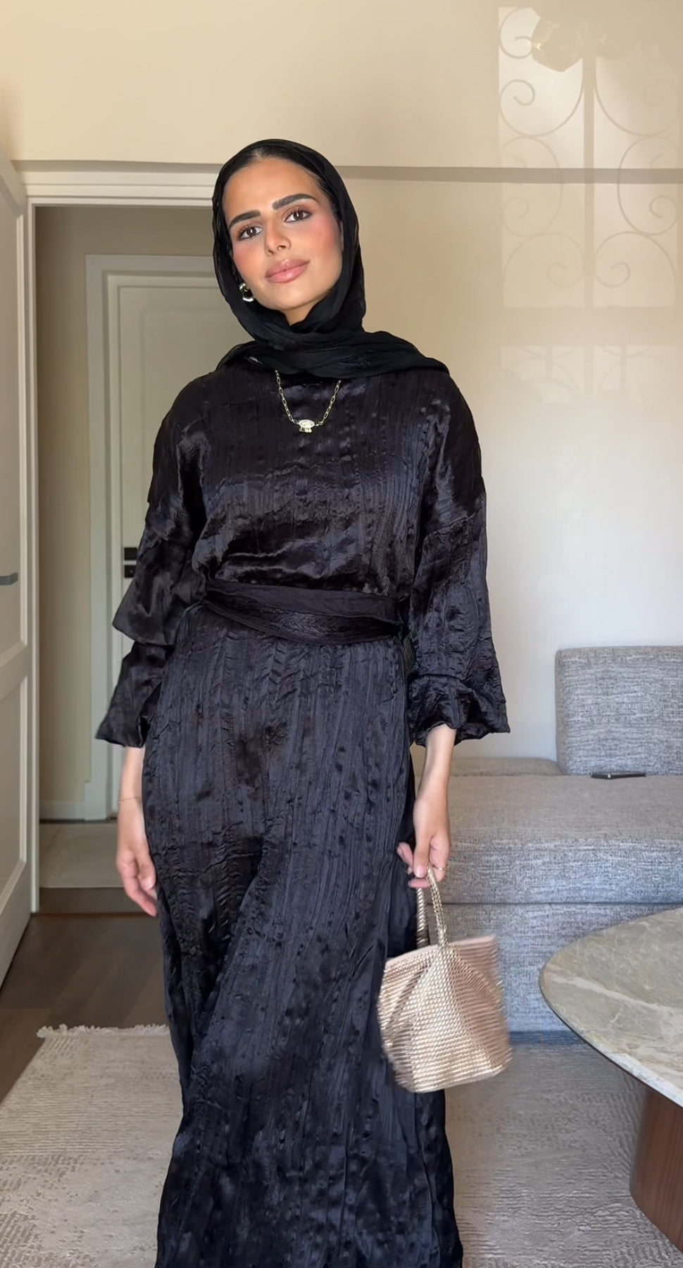 Crushed soare dress