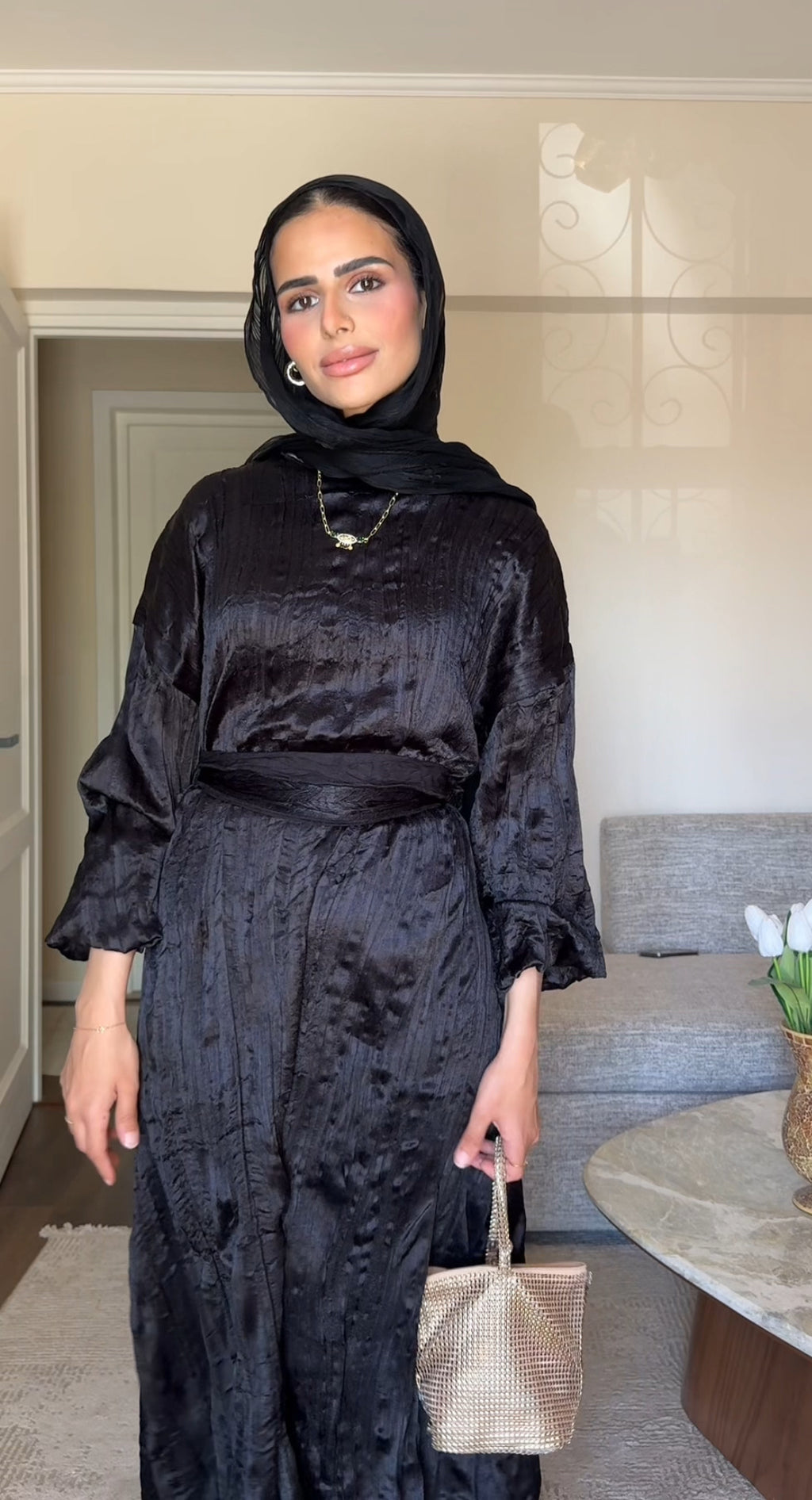 Crushed soare dress