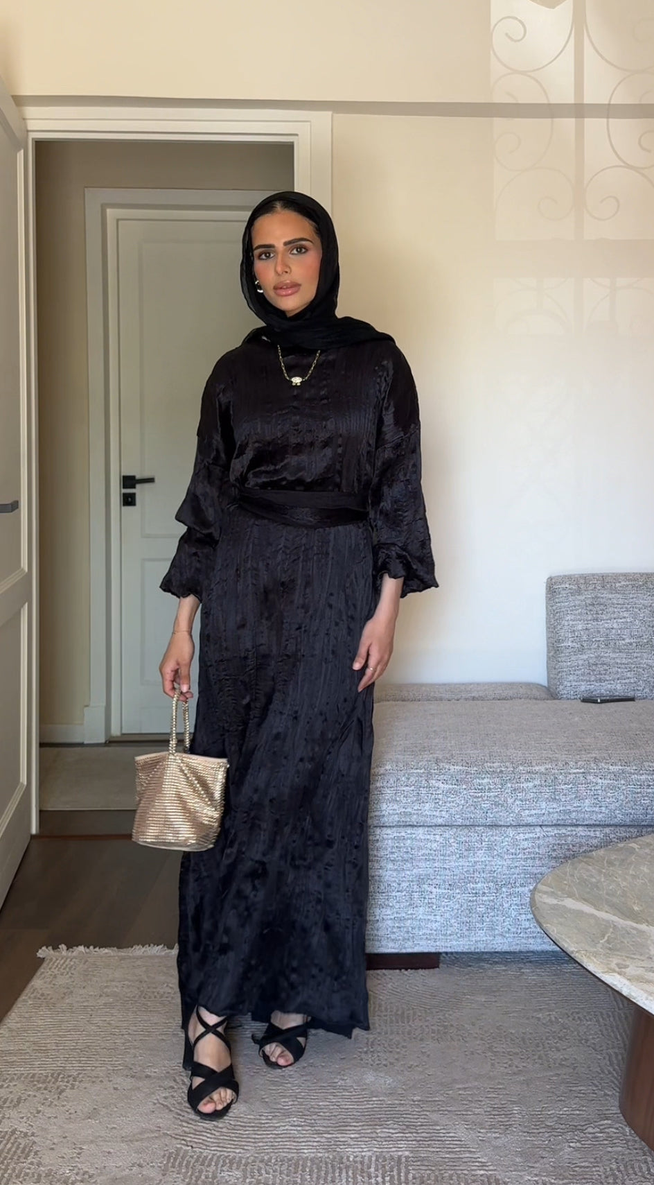Crushed soare dress